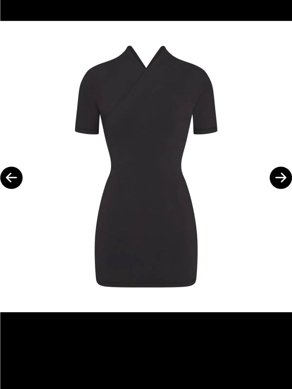 Skims cotton jersey wrap mini dress